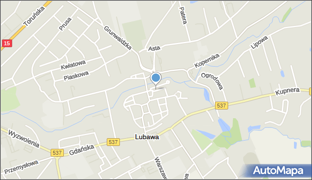 Lubawa, Bankowa, mapa Lubawa