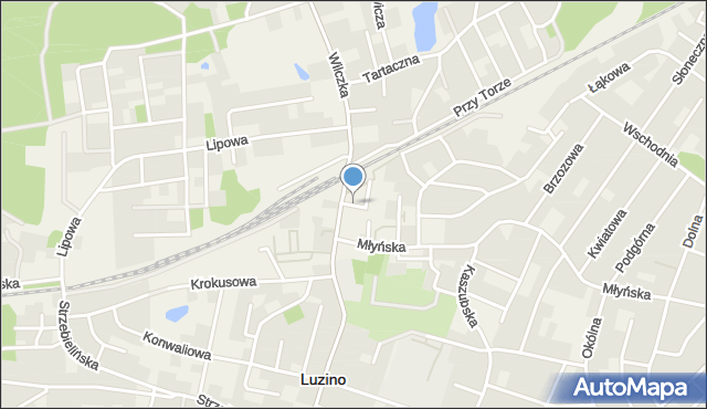Luzino, Bankowa, mapa Luzino