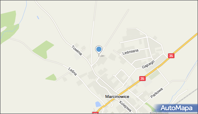 Marcinowice powiat świdnicki, Baczyńskiego Krzysztofa Kamila, mapa Marcinowice powiat świdnicki