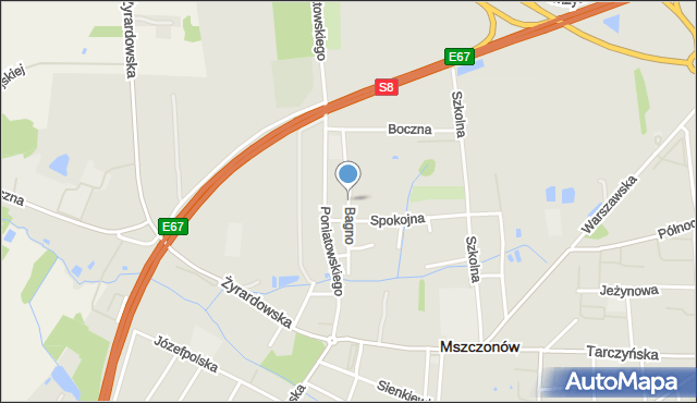 Mszczonów, Bagno, mapa Mszczonów