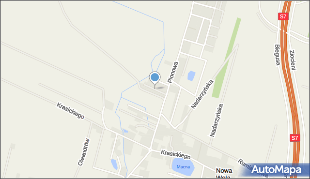 Nowa Wola gmina Lesznowola, Barwinków, mapa Nowa Wola gmina Lesznowola