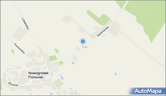 Nowogródek Pomorski, Barlinecka, mapa Nowogródek Pomorski