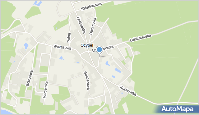 Ocypel, Bagienna, mapa Ocypel