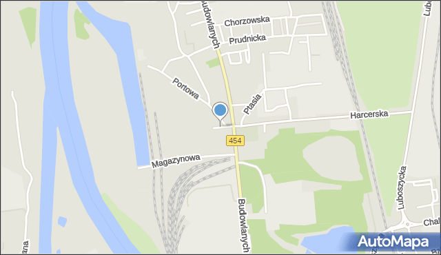 Opole, Bałtycka, mapa Opola