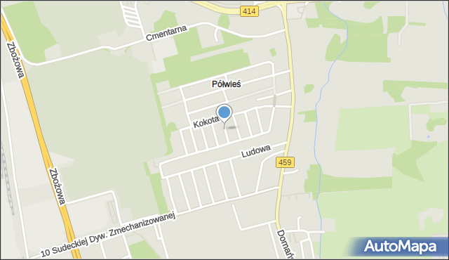 Opole, Banacha Stefana, prof., mapa Opola