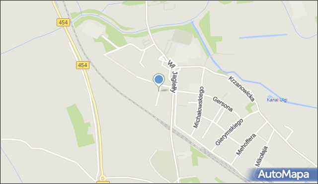 Opole, Basztowa, mapa Opola