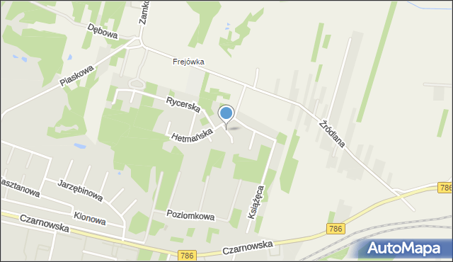 Piekoszów, Basztowa, mapa Piekoszów