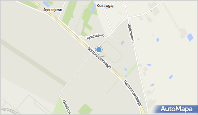 Płock, Bartoszewskiego, mapa Płock