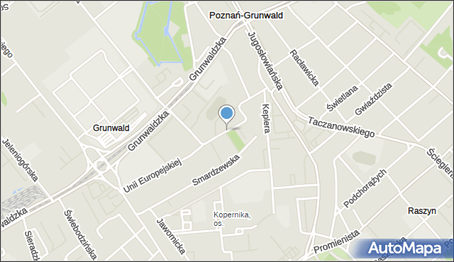 Poznań, Babimojska, mapa Poznania