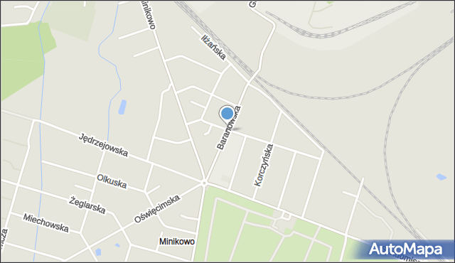 Poznań, Baranowska, mapa Poznania