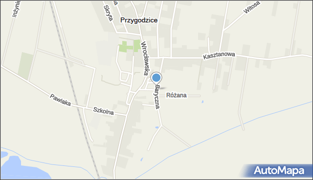 Przygodzice, Baryczna, mapa Przygodzice