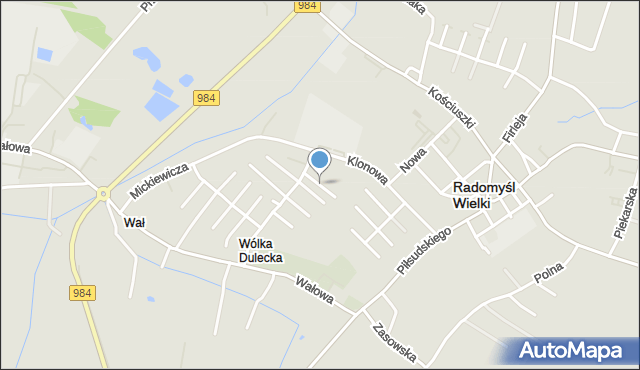 Radomyśl Wielki, Baczyńskiego Krzysztofa Kamila, mapa Radomyśl Wielki