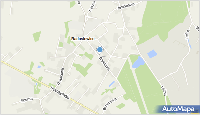Radostowice, Bartnicza, mapa Radostowice