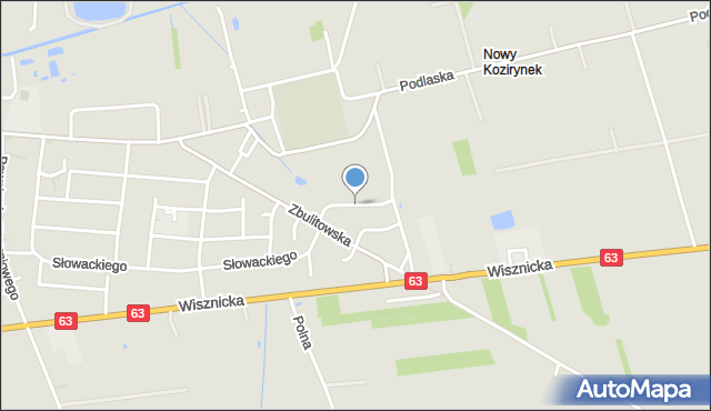 Radzyń Podlaski, Baczyńskiego Krzysztofa Kamila, mapa Radzyń Podlaski