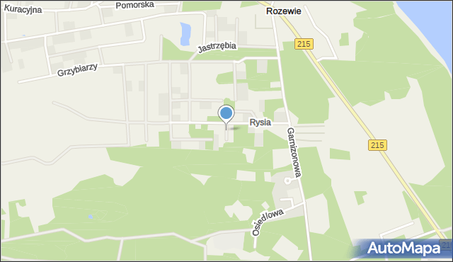 Rozewie, Bażantowa, mapa Rozewie