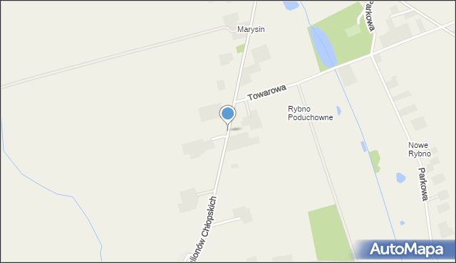 Rybno powiat sochaczewski, Batalionów Chłopskich, mapa Rybno powiat sochaczewski