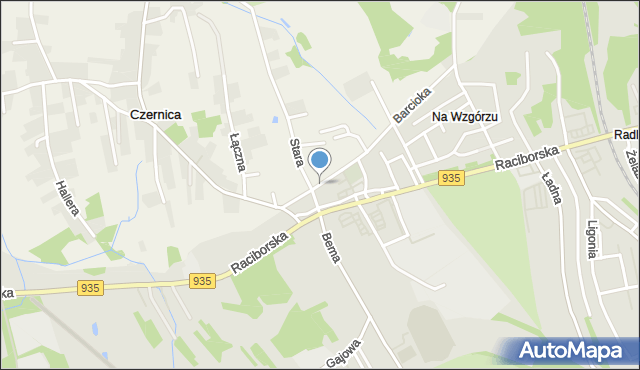 Rydułtowy, Barcioka Jana, mapa Rydułtowy