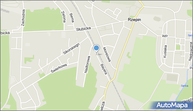 Rzepin, Bayera Walentego, mapa Rzepin