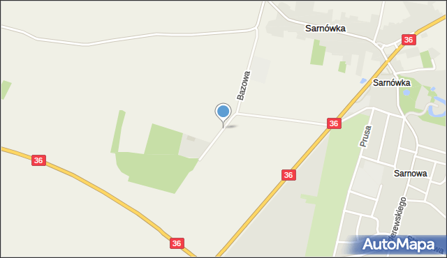 Sarnówka gmina Rawicz, Bazowa, mapa Sarnówka gmina Rawicz