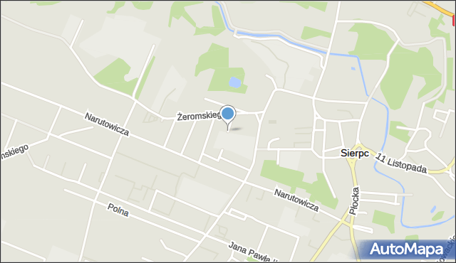 Sierpc, Baczyńskiego Krzysztofa Kamila, mapa Sierpc
