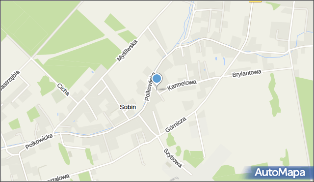 Sobin, Bazaltowa, mapa Sobin