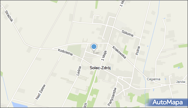 Solec-Zdrój, Batalionów Chłopskich, mapa Solec-Zdrój