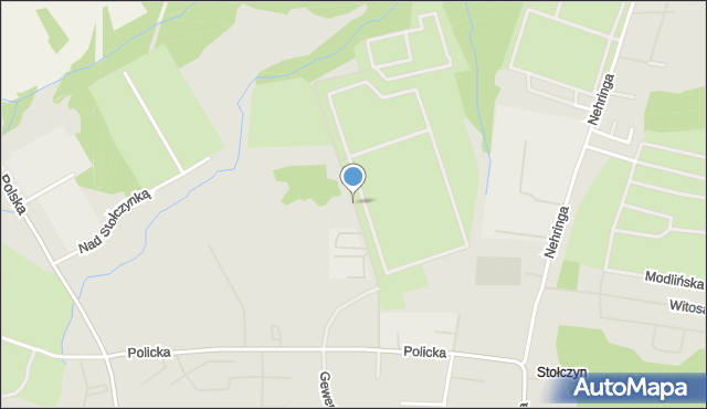 Szczecin, Bajeczna, mapa Szczecina