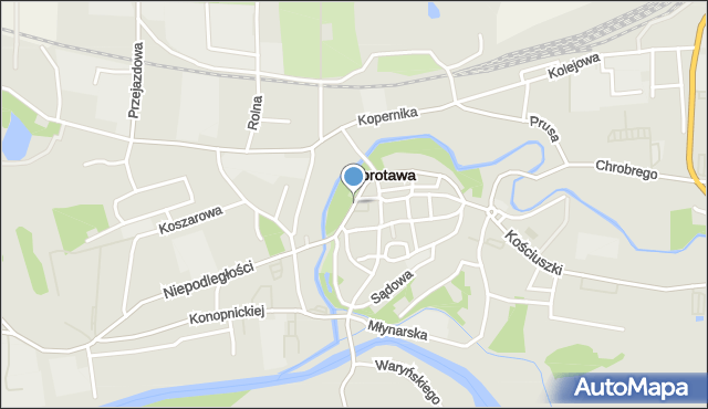 Szprotawa, Basztowa, mapa Szprotawa