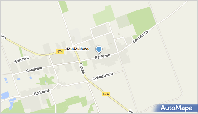 Szudziałowo, Bankowa, mapa Szudziałowo