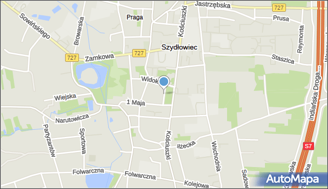 Szydłowiec, Bankowa, mapa Szydłowiec