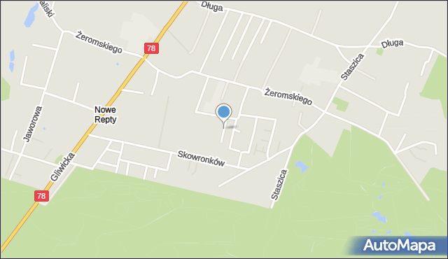 Tarnowskie Góry, Bażantów, mapa Tarnowskie Góry