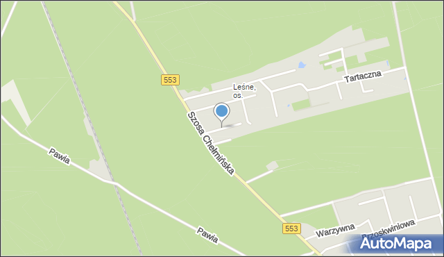 Toruń, Bartnicza, mapa Torunia