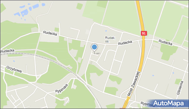 Toruń, Basieńki, mapa Torunia