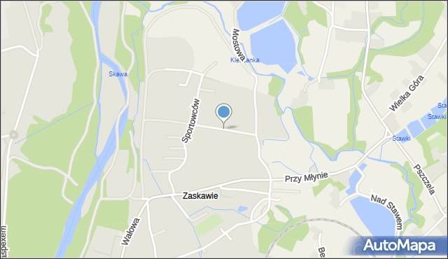 Wadowice, Baśniowa, mapa Wadowice