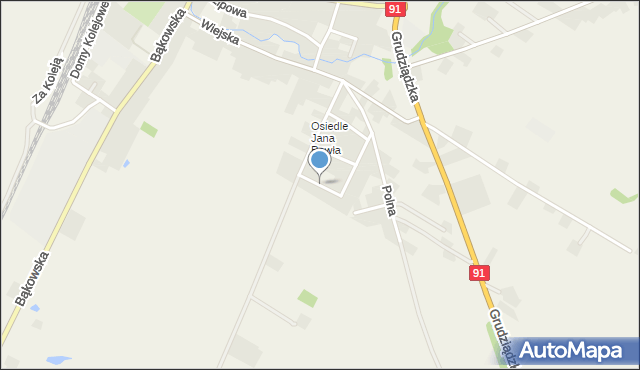 Warlubie, Bączkowskiego Fr., ks., mapa Warlubie