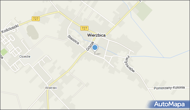 Wierzbica powiat radomski, Batalionów Chłopskich, mapa Wierzbica powiat radomski
