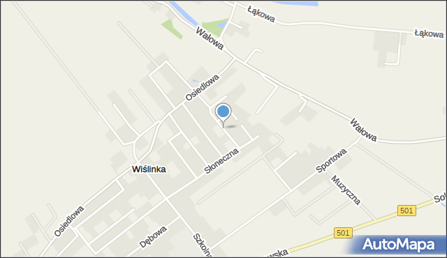 Wiślinka, Bajeczna, mapa Wiślinka