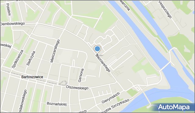 Wrocław, Bacciarellego Marcella, mapa Wrocławia