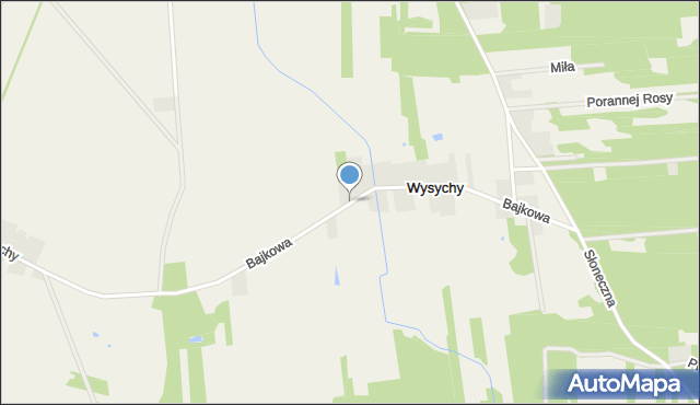 Wysychy, Bajkowa, mapa Wysychy