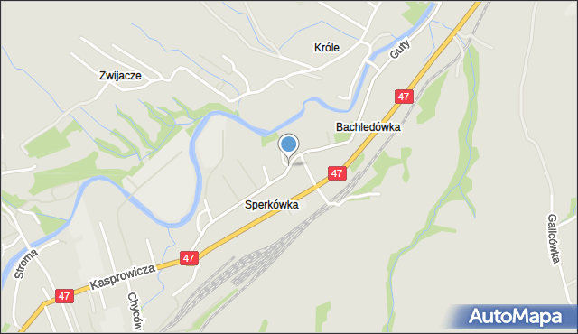 Zakopane, Bachledy, mapa Zakopanego