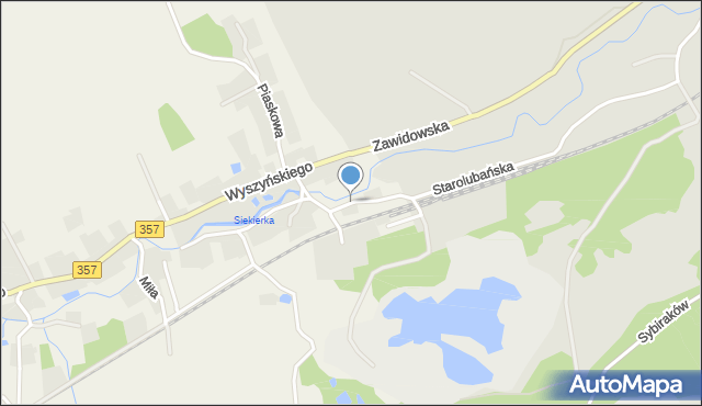 Zaręba gmina Siekierczyn, Bazaltowa, mapa Zaręba gmina Siekierczyn