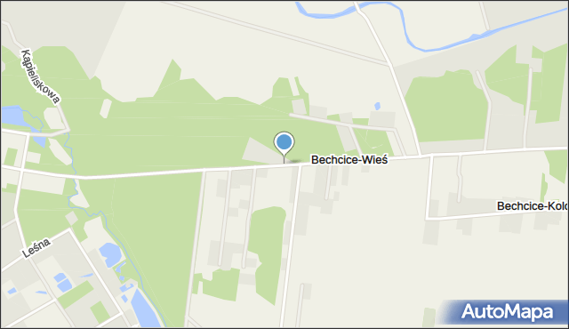 Bechcice-Wieś, Bechcice-Wieś, mapa Bechcice-Wieś