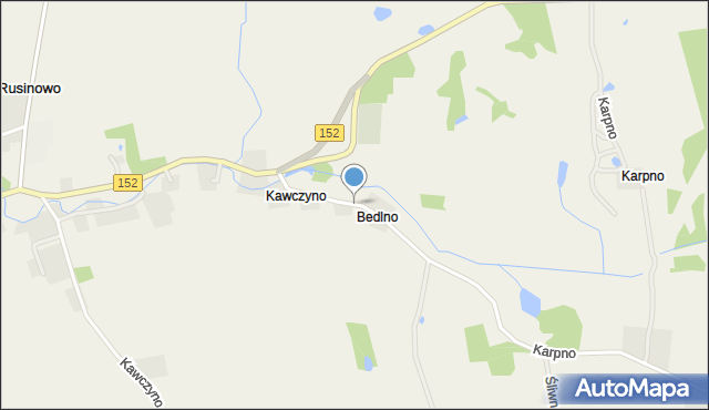 Bedlno gmina Świdwin, Bedlno, mapa Bedlno gmina Świdwin