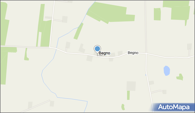 Begno gmina Staroźreby, Begno, mapa Begno gmina Staroźreby