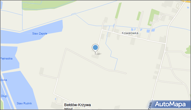 Bełdów-Krzywa Wieś, Bełdów-Krzywa Wieś, mapa Bełdów-Krzywa Wieś