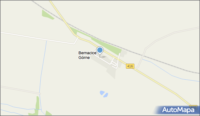 Bernacice Górne, Bernacice Górne, mapa Bernacice Górne