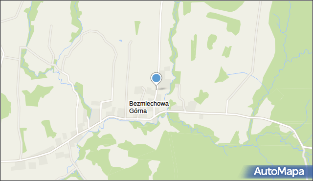 Bezmiechowa Górna, Bezmiechowa Górna, mapa Bezmiechowa Górna