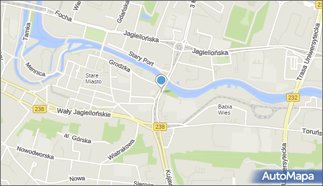 Bydgoszcz, Bernardyńska, mapa Bydgoszczy