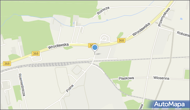 Byków, Betonowa, mapa Byków