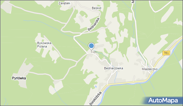 Kocierz Moszczanicki, Bednarska, mapa Kocierz Moszczanicki